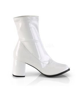 Klassische Stiefelette GOGO-150 - Lack Weiß