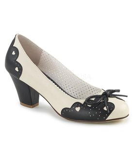 Retro Pumps WIGGLE-17 - Creme/Schwarz Retro Pumps WIGGLE-17 - Creme/Schwarz