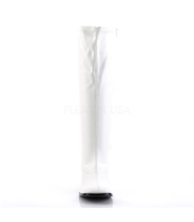 Retro Stiefel GOGO-300WC (Weitschaftstiefel) - PU Weiß