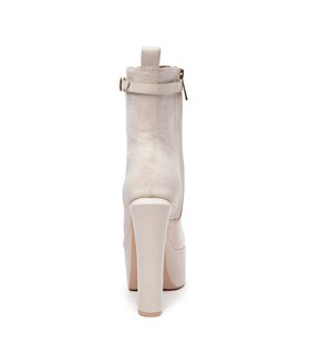 Giaro platform ankle boots Bamara beige velor
