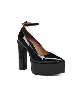 Giaro Platform Sandals Stylet Black shiny