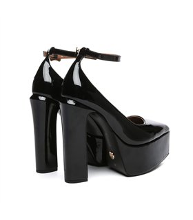 Giaro Platform Sandals Stylet Black shiny