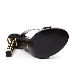 Giaro plateau mule Amie black shiny