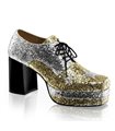 Men Platform Shoes GLAMROCK-02 - Gold Glitter SALE