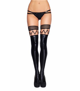 Elegante Straps-Strümpfe aus Netzstoff mit dehnungsarmem Bund | 7Heaven Elegante Straps-Strümpfe aus Netzstoff mit dehnungsarmem Bund | 7Heaven