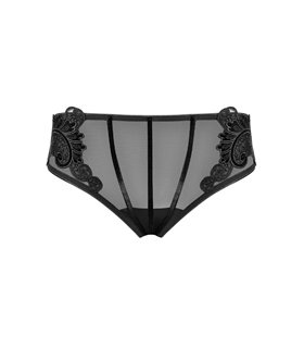 Transparenter Tüll-Slip mit zarter Stickerei | Petite Noir