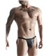 Dehnbarer Wetlook-String mit seitlichen Metall-Clips | Regnes Fetish Planet