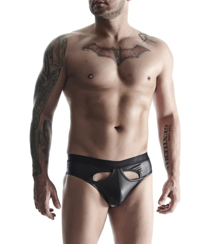 Wetlook-Slip mit breitem Bund | Regnes Fetish Planet