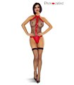 Eleganter Netzbody mit Halsband und Strümpfen | Provocative