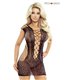 Transparentes Netzminikleid mit elastischer Passform | Provocative