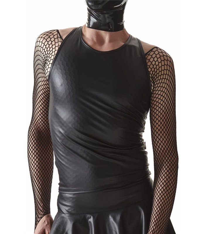 Wetlook T-Shirt mit Metallringen und Gummibändern | Regnes Fetish Planet