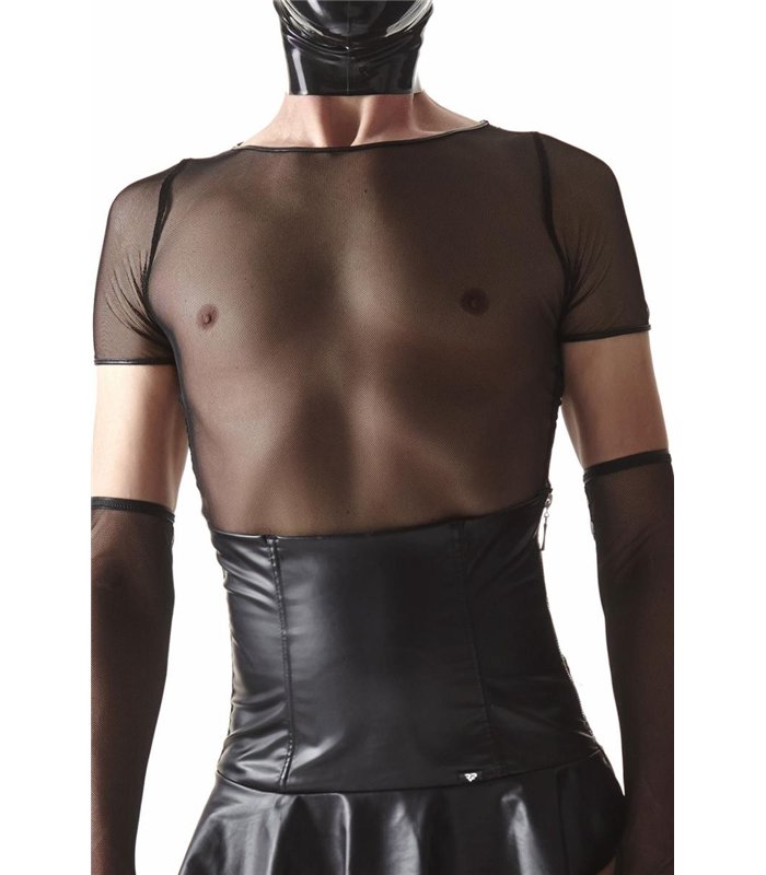 Transparentes Netz-Shirt mit eng anliegender Passform | Regnes Fetish Planet