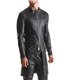 Eleganter Herren Wetlook Mantel mit diagonalen Nähten | Regnes Fetish Planet