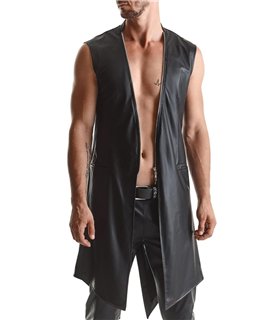 Herren Wetlook Frack Weste Slim-Fit mit Dreieckelementen | Regnes Fetish Planet Herren Wetlook Frack Weste Slim-Fit mit Dreieckelementen | Regnes Fetish Planet