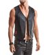 Elegante Herren-Weste mit geometrischen Steppungen und Metallschnalle | Regnes Fetish Planet