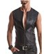 Herren Wetlook Weste mit Doppel-Reißverschluss | Regnes Fetish Planet