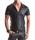 Wetlook-Poloshirt mit Reißverschluss und Ziernähten | Regnes Fetish Planet