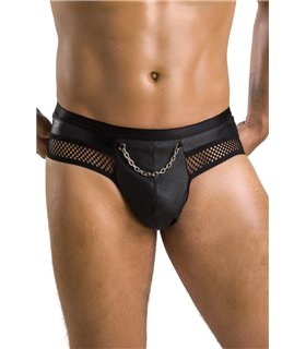 Ouvert-Slip mit Metallkette und Netzeinsatz | Passion Menswear Ouvert-Slip mit Metallkette und Netzeinsatz | Passion Menswear