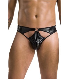 Herren String mit Metallring und Gummibändern aus Wetlook | Passion Menswear