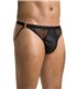 Ouvert-Herren-Slip mit Metallringen, Netz und Kunstleder | Passion Menswear