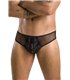 Herren Slip mit Schnürung aus Kunstleder und Netzmaterial | Passion Menswear