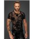 Flower Flock T-Shirt mit hochwertiger Flockstickerei | Noir Handmade Men