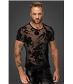 Flower Flock T-Shirt mit hochwertiger Flockstickerei | Noir Handmade Men