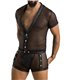 Erotisches Herren-Dessous-Set mit Knöpfen und Netzeinsätzen | Passion Menswear