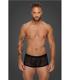 Männer Shorts mit Leoparden Flock Muster | Noir Handmade Men