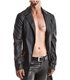 Herren Kunstleder Mantel mit Revers und Taillenbetonung | Regnes Fetish Planet