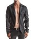 Herren Jacke in Lederoptik mit dekorativen Druckknöpfen | Regnes Fetish Planet