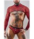 Dehnbarer Tüll-Crop-Top mit offenen Schultern | Regnes Fetish Planet