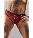 Netz-Tanga mit Vinyl-Einsatz | Regnes Fetish Planet