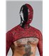 Hochwertige Vinyl-Maske mit Netz-Zierstreifen und Schlüssel-Verriegelung | Regnes Fetish Planet