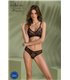 Transparentes Dessous-Set mit Netz und Spitze | Passion