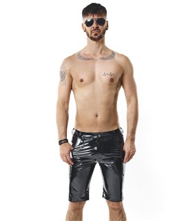 Herren PVC Shorts mit Metallring und Gürtelschlaufen | Regnes Fetish Planet Herren PVC Shorts mit Metallring und Gürtelschlaufen | Regnes Fetish Planet