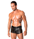 Perforierte Kunstleder-Shorts mit elegantem Strukturdesign | Noir Handmade Men
