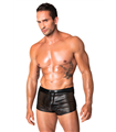 Perforierte Kunstleder-Shorts mit elegantem Strukturdesign | Noir Handmade Men