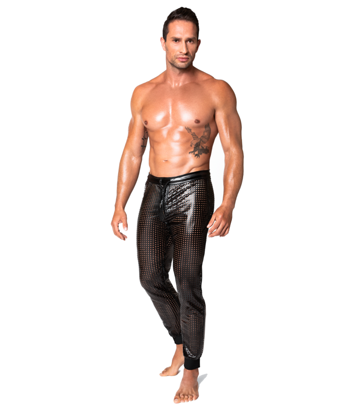 Perforierte Herren-Hose mit Elasthan-Anteil und Polymerbeschichtung | Noir Handmade Men
