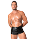 Herren Wetlook Shorts mit Reißverschluss-Details und Einsätzen | Noir Handmade Men