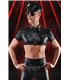 Militärisches Crop-Top mit Schulterklappen und Patches | Regnes Fetish Planet