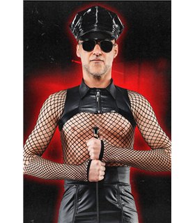 Crop Top mit Reißverschluss und perforiertem Wetlook-Einsatz | Regnes Fetish Planet Crop Top mit Reißverschluss und perforiertem Wetlook-Einsatz | Regnes Fetish Planet