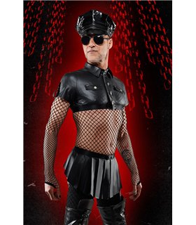 Minirock aus Wetlook-Plissee mit Druckknöpfen | Regnes Fetish Planet Minirock aus Wetlook-Plissee mit Druckknöpfen | Regnes Fetish Planet