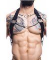 Herren-Harness mit Metallringen und Kettendetails | CUT4MEN Herren-Harness mit Metallringen und Kettendetails | CUT4MEN