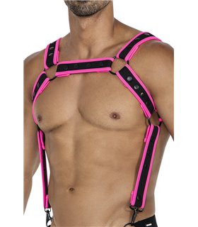 Männer Harness mit Metallringen und verstellbaren Druckknöpfen | CUT4MEN Männer Harness mit Metallringen und verstellbaren Druckknöpfen | CUT4MEN