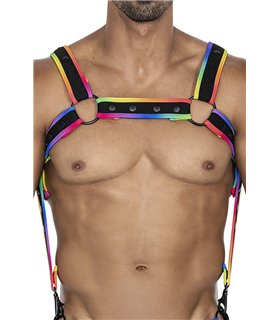 Herren Harness zweiteilig mit Metallringen und Karabinerhaken | CUT4MEN Herren Harness zweiteilig mit Metallringen und Karabinerhaken | CUT4MEN