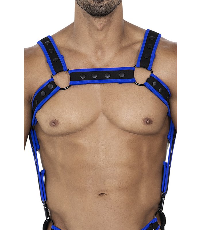 Herren Harness Neopren Riemen Karabiner Metallringe | CUT4MEN