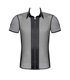 Transparentes Herren Mesh-Poloshirt mit Stehkragen | Regnes Fetish Planet