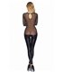 Elegantes Wetlook Catsuit mit Tüll-Einsätzen und Rückenverschluss | 7Heaven