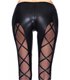 Wetlook Leggings mit Tüll-Einsätzen, elegantes Design | 7Heaven